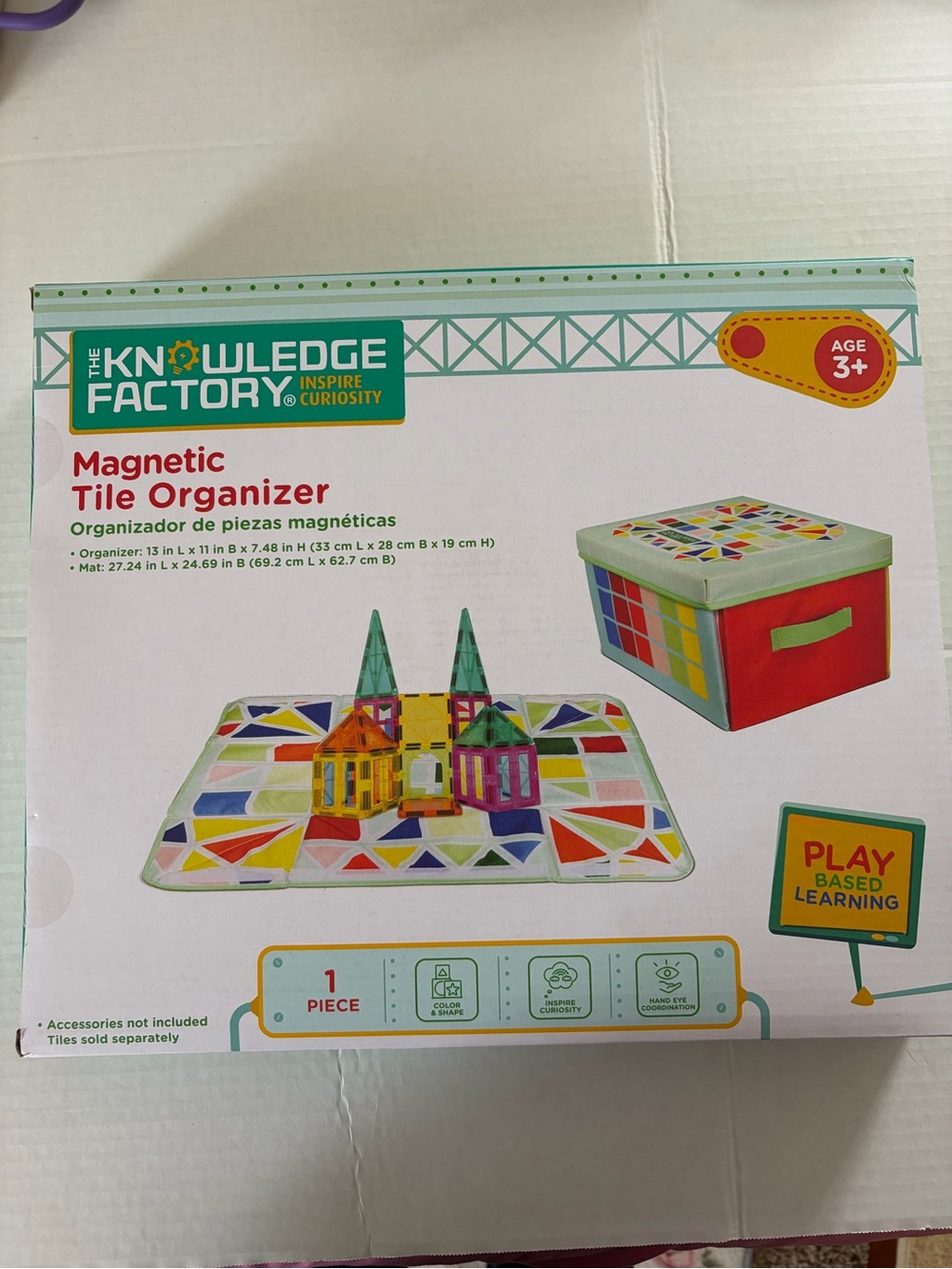 Magnetic Tile Organizer - Green/Red